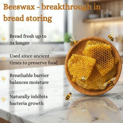 Melina 100% Cotton-Beeswax Bread Bags
