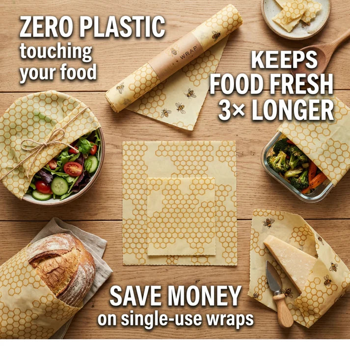 Melina Beeswax Wrap for Food - Large Roll