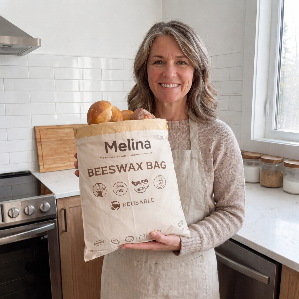 Melina 100% Cotton-Beeswax Bread Bags