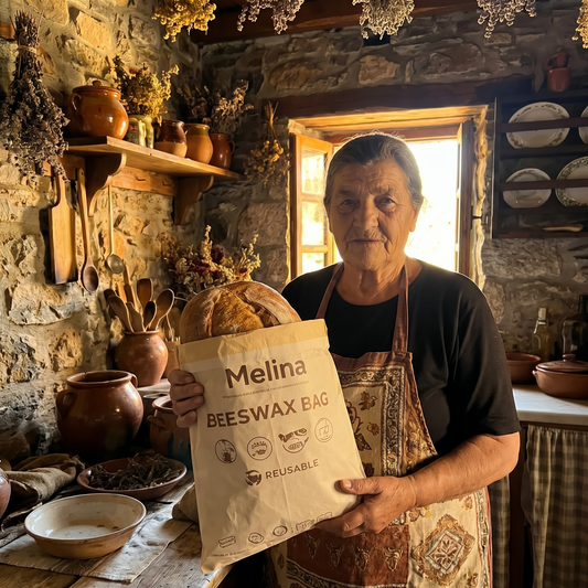 Melina 100% Cotton-Beeswax Bread Bags