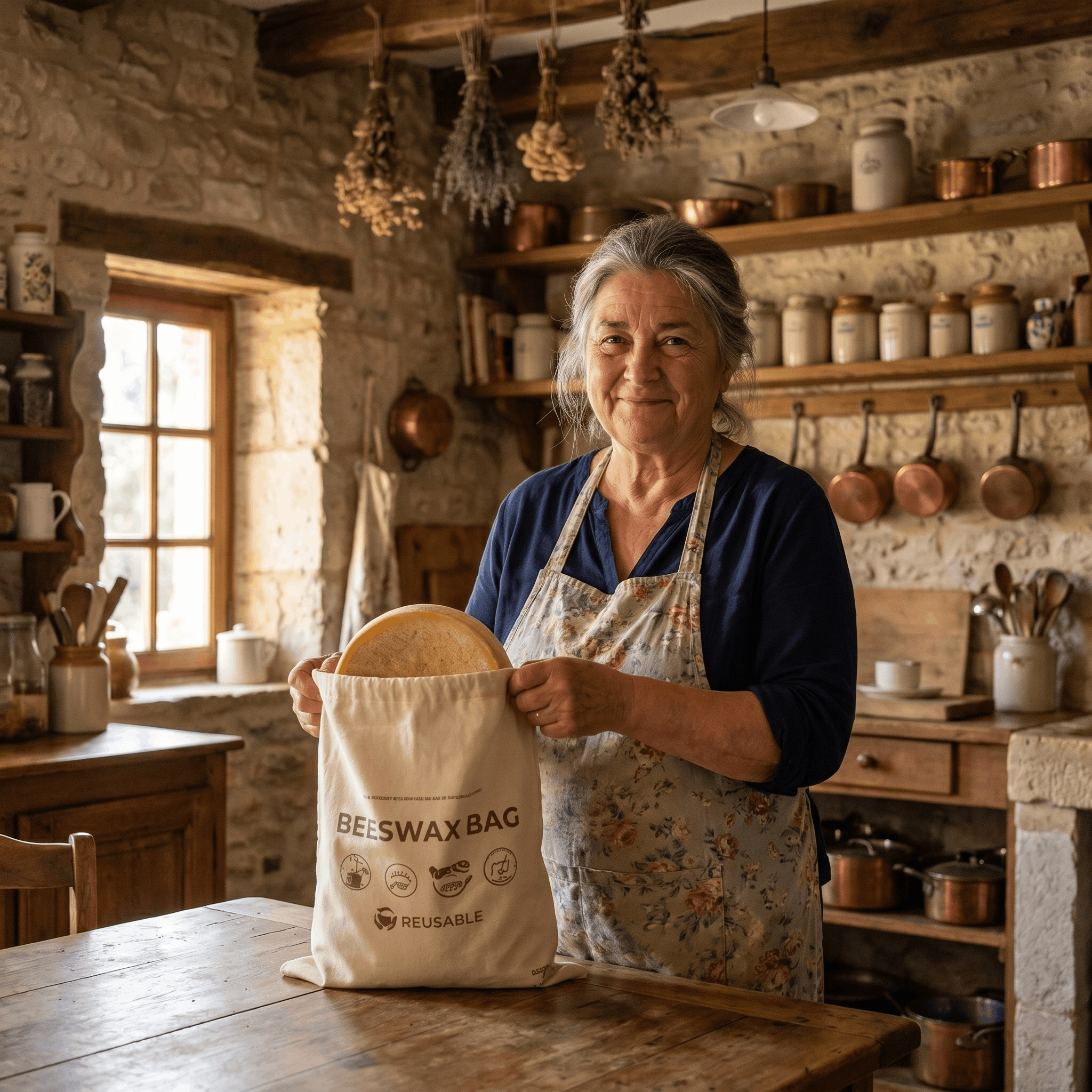 Melina 100% Cotton-Beeswax Cheese Bags