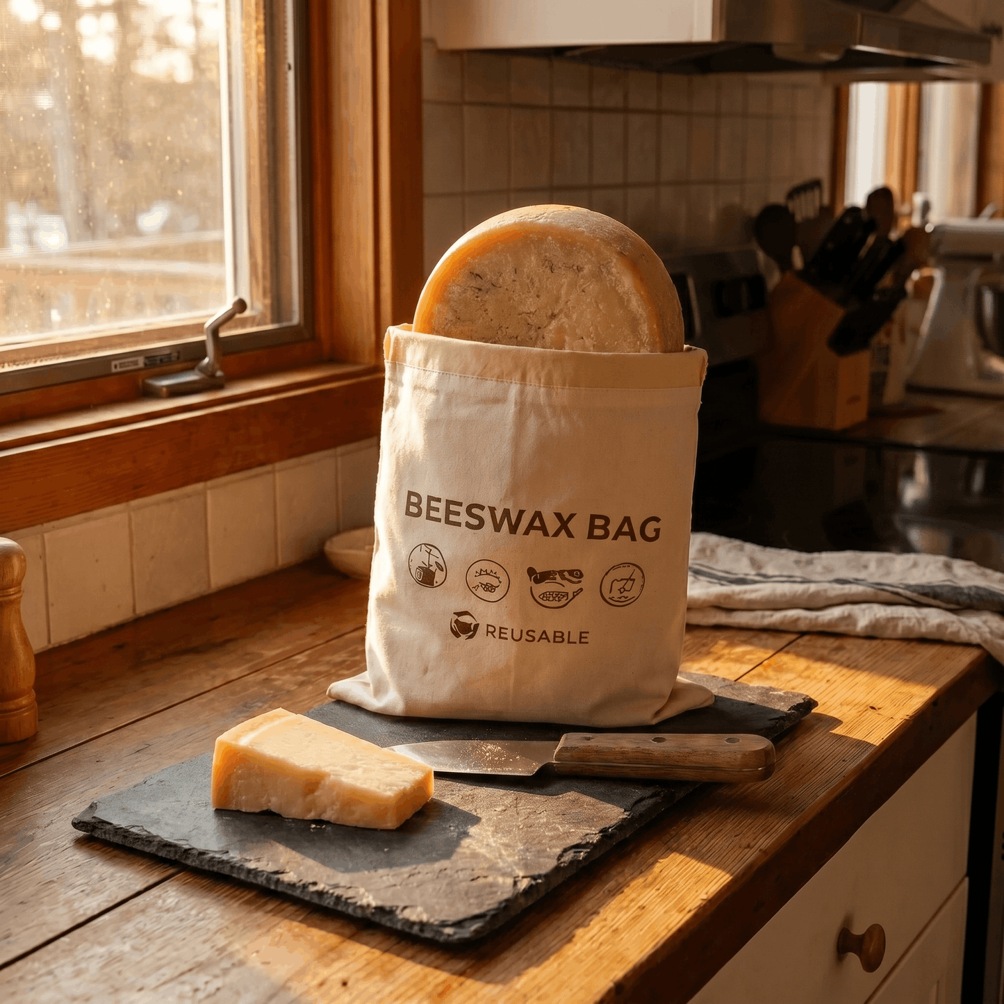 Melina 100% Cotton-Beeswax Cheese Bags