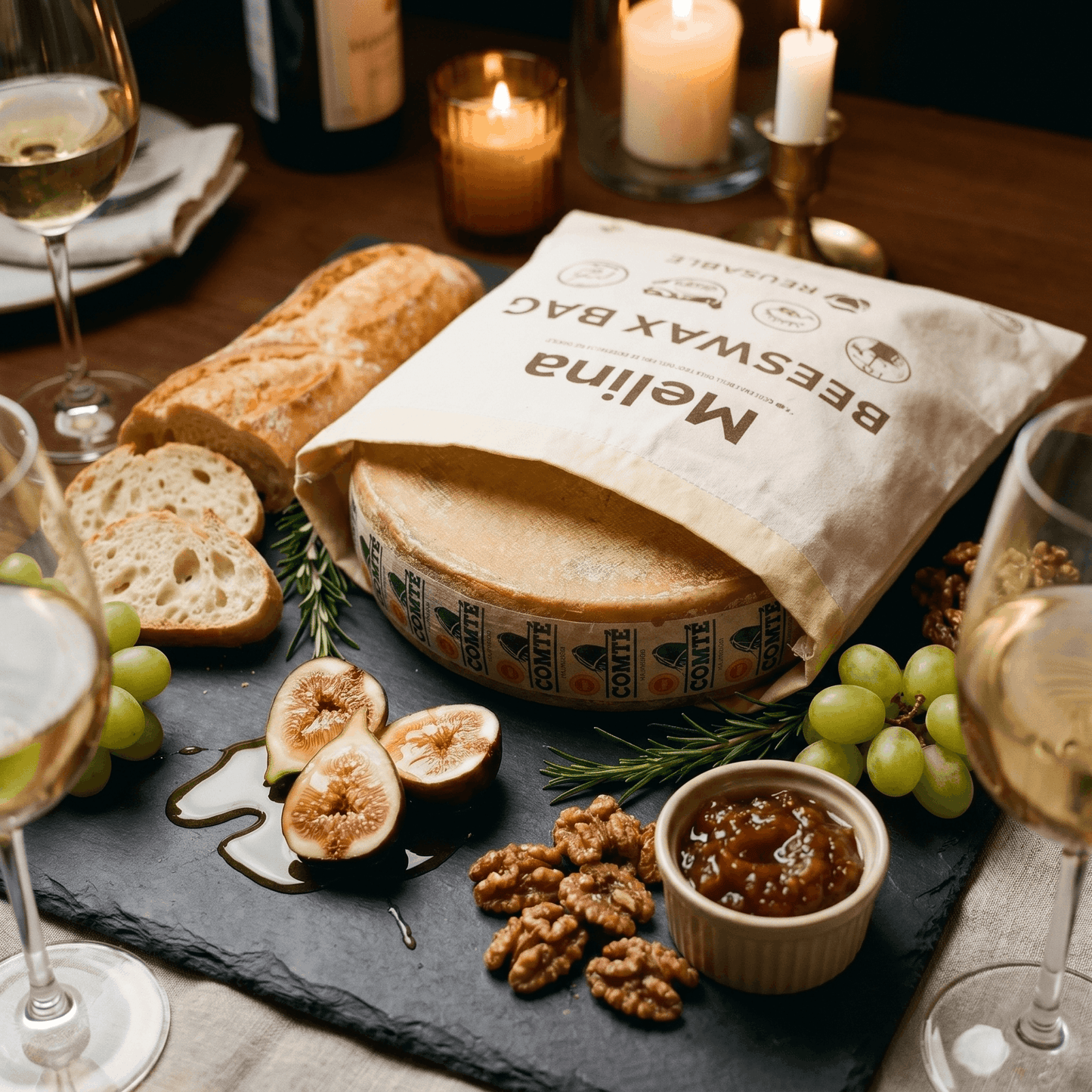Melina 100% Cotton-Beeswax Cheese Bags